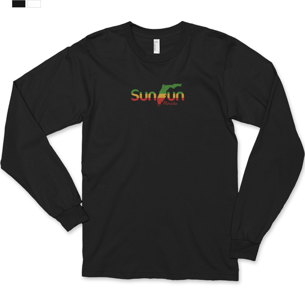 SunFun Jamaican Rasta Florida Shirt TShirt Womens Flipped Reversed Backwards Logo State