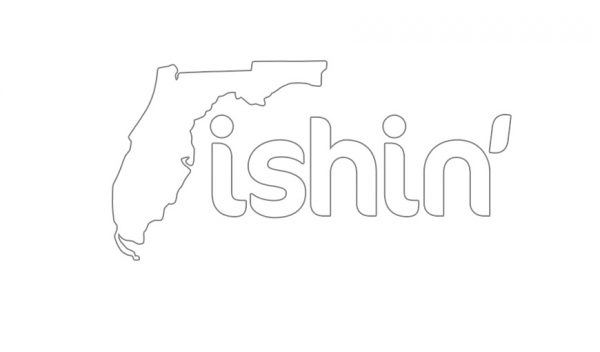 Fishin Fishing Florida FL White Flipped Backwards Rotated Reversed F Logo Design Sticker Decal Lures
