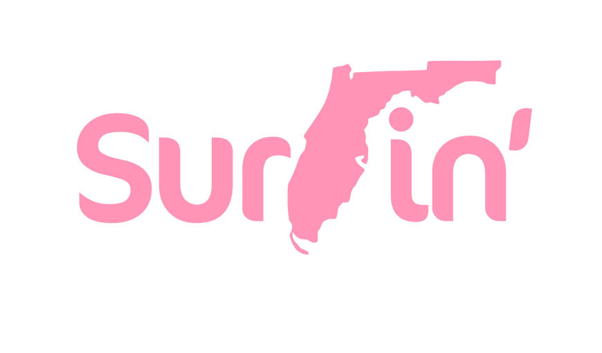 Surfin Florida Flipped Backwards F Logo Design Color Black NoFL Decal Sticker Cool