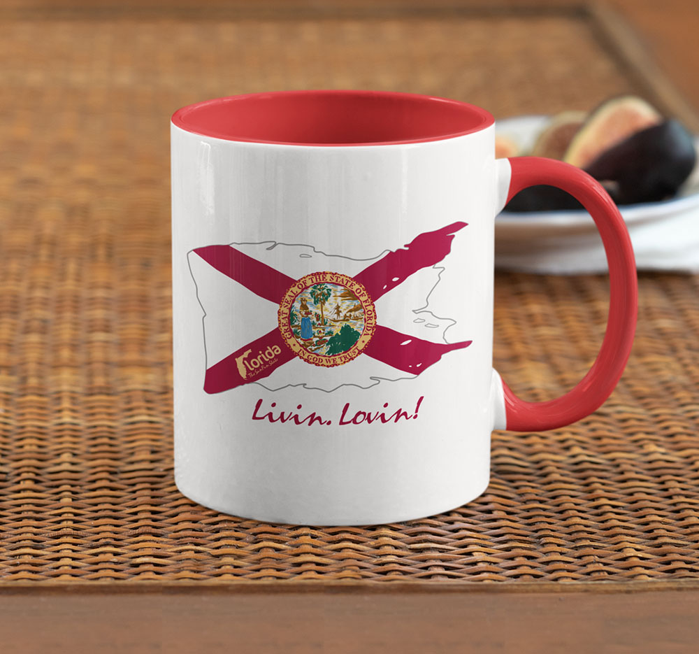 FL Florida Letter F Tea Coffee Cup Mug
