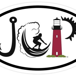 JUP JUPITER Lighthouse Icons Oval Sticker Decal Florida